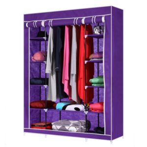 3 Columns Portable Wardrobe - 130*170*45 - Purple