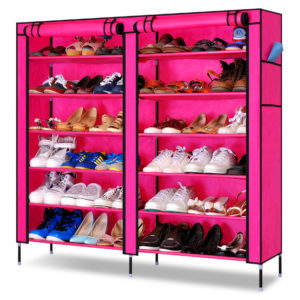 Portable Shoe Rack (36pairs)- Pink