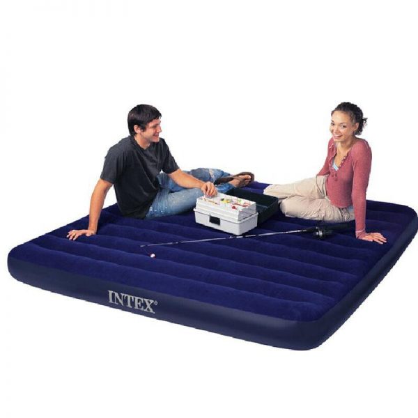 Intex Inflatable Mattress Air sofa Bed(6by6) with a Free Pump- Navy Blue